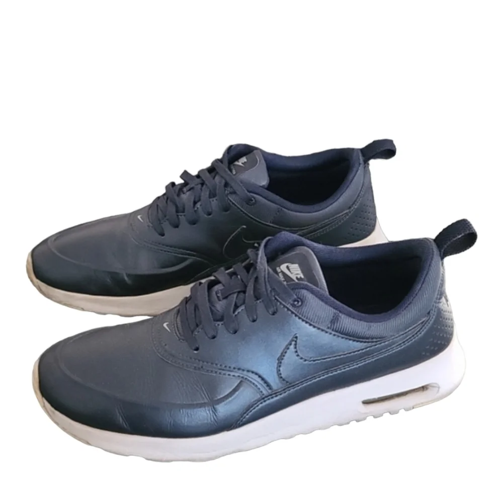 NIKE AIR MAX THEA SE Metallic Blue Sneakers Womens 9.5 Running Trainers
